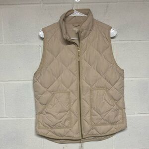 J Crew Quilted Cream Vest